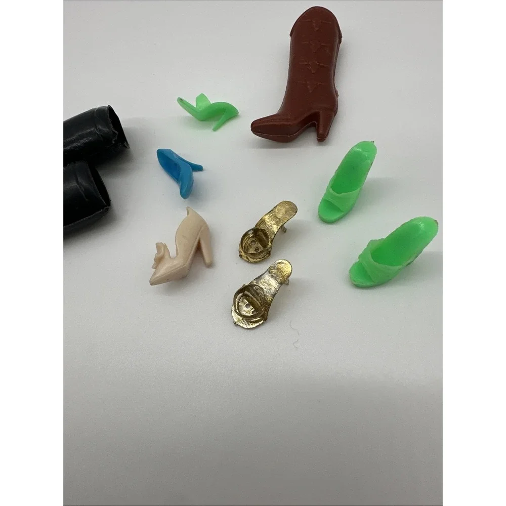 VTG Barbie Shoes Boots Lot MOD Francie Mattel 1960s Japan Doll Accessories
